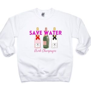 Drink Champagne Custom Made Crewneck Sweater